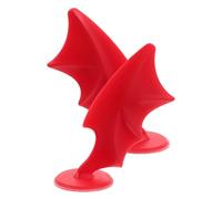 GATHINESS 2 Pezzi Decorazione per Casco a Forma in Plastica Rossa, Accessorio Creativo e Facile da Installare per Casco da Bici, per Ciclismo e Bike