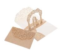 GATHINESS 2 Pezzi Invito di Matrimonio, Wedding Invitation Card in Glitter Paper, Elegante, per Feste di Fidanzamento e Anniversari, per Sposa e Sposo, Spazio Bianco