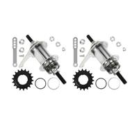 GATHINESS 2 Pezzi Mozzo Posteriore Bici in Acciaio Argento | Assemblaggio per Freno Posteriore, Manovrabilità Migliorata, Fatica Ridotta, per Fissi e Mountain Bike