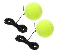 GATHINESS 2 Pezzi Pallina da Tennis Lieve con Corda in Fibra Chimica per Allenamento, Resistente e Portatile, per Migliorare Coordinazione e Principianti nel Tennis