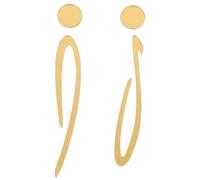 GATHINESS 2 Pezzi Targhetta Bagno in Acrilico Oro, Adesiva 3d | Porte e Legno, Finitura Minimale e Lucida, per Uffici e Strutture Pubbliche