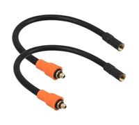 GATHINESS 2 Pezzi Tubo di Prolunga per Pompa Pneumatici Filettatura M6, Leggero e Resistente in Rame e Plastica, per Gonfiaggio Ruote Bici e Auto Durante Campeggio e Viaggio