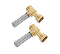 GATHINESS 2 Pezzi Water Hammer Arrestor per Lavatrice, 3/4 Pollici, Ottone e Acciaio Inossidabile, Soppressore Rumore Colpo D'acqua per Tubo Dell'acqua, Bagno e Appartamenti