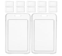 GATHINESS 24 Pezzi Custodia Trasparente Porta Badge in Plastica Rigida per | Alta Trasparenza, Accesso Rapido e Protezione, per Pass Autobus e Tessera Studente, Bianco