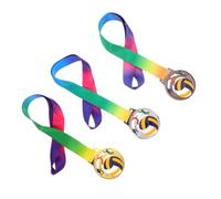GATHINESS 3 Pezzi Premio di Durature per Traforato di Pallavolo e Design Lega con Zinco Nastro in Poliestere, Bordi Lisci Colori Vivaci