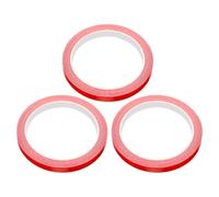 GATHINESS 3 Rotoli Nastro Protettivo Bordi Racchetta Ping Pong Rosso 10 M | Larghezza 1 Cm, Tessuto Riutilizzabile, per Allenamento e Gara, Include Nastro per Impugnatura