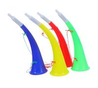 GATHINESS 4 Pezzi Corno da Stadio in Plastico con Suono Potente e Cordino Appendibile per Eventi Sportivi, Calcio e Carnevale, Accessorio Versatile per Sostenitori e Manifestazioni