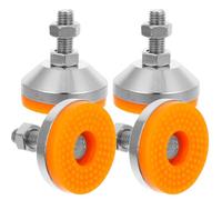 GATHINESS 4 Pezzi Livellatori Macchina Pesanti Regolabili con Vite da 12 Mm | Base in Gomma Antiscivolo, Piede Fisso con Rotazione, per Fresatrici e Macchinari