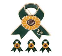 GATHINESS 4 Pezzi Spilla a Forma di Girasole in Lega per Attività di Volontariato e Eventi di Beneficenza, Accessorio che Promuove la Consapevolezza della Comunità Disabile e Coesione del