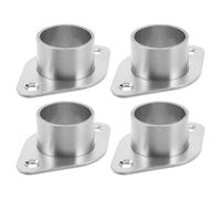 GATHINESS 4 Pezzi Supporto Flangia per Asta Armadio Base Diamantata | Finitura Lucida e Superficie Liscia, Design a Montaggio a Vista, Porta Asta Sferico per Tubi Tondi