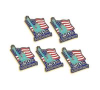 GATHINESS 5 Pezzi Spilla Commemorativa 250° Anniversario Usa in Lega di Zinco, Leggera e Resistente, Accessorio Elegante per Feste del Giorno Dell'indipendenza