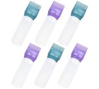 GATHINESS 6 Pezzi Bottiglia Applicatore per Tinta Capelli a Pettine, Flacone Pp con Scala Graduata, Riutilizzabile, Verde o Porpora, per Uso Domestico e Scuole di Estetica