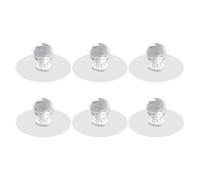 GATHINESS 6 Pezzi Maniglia Invisibile Bianca Autoadesiva | Design senza Foratura, Struttura Semplice e Rotonda, Finitura Trasparente, Uso Domestico e Hotel