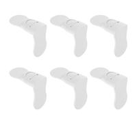 GATHINESS 6 Pezzi Serrature di Sicurezza per Blocca Sportelli Armadio e Cassetto in Plastica Bianca Texture Solida e Affidabilità Forte per Porte