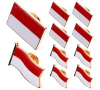 GATHINESS 6 Pezzi Spilla Bandiera Indonesia in Lega, Spille da Bavero Eleganti e Facili da Indossare, Perfette per Eventi Formali e Occasioni di Svago