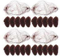 GATHINESS 60 Pezzi Rete per Chignon Invisibile, Hair Bun Net, 50cm, Nylon, Colore Caffè, per Danza e Balletto, Supporto per Parrucca, per Hostess Professioniste e Impiegate di Banca