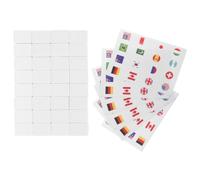 GATHINESS 65 Pezzi Blocchi di Gioco Mahjong Bandiere, Plastica Trasparente | Apprendimento Geografia, Uso Facile in Famiglia, per Genitori, Feste a Tema