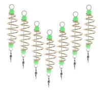 GATHINESS Accessorio Pesca Trappola Esche a Forma di Oliva in Acciaio al Carbonio 24 Pezzi Perle Luminose per Pesca Trota Lago e Carpa