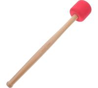 GATHINESS Bacchette per Tamburo in Legno Impugnatura Confortevole e Testa in Schiuma Rossa per Percussioni, Suoni Chiari e Pieni, per Performance e Band