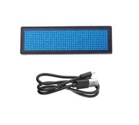 GATHINESS Badge Casuale Scorrimento Blu Messaggio a Ricaricabile e LED Programmabile, Capacità 300mah, Materiale Pvc, Due Metodi di Utilizzo Include Cavo USB Colore per Colore Casuale