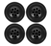GATHINESS Base per Bandiera da Tavolo Nera in Plastica Design a Otto Fori, Confezione da 4 Pezzi, Base Stabile e Facile da Sostituire, per Tavoli Riunioni e Negoziazioni Aziendali