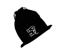 GATHINESS Borsa in Flanella Coulisse per Asciugacapelli Portatile da Viaggio, Organizer Nero Compatto per Accessori Chioma, per Viaggi e Ospitalità