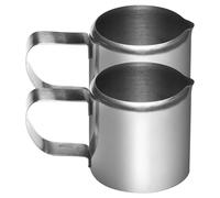 GATHINESS Bricco Latte Mini in Acciaio Inox 46ml Set 2 Pezzi, Porta Salsa Multifunzionale per Caffetteria e Cucina, Contenitore per Crema e Condimenti, Adatto a Bar e Hotel