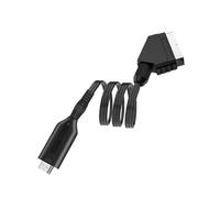GATHINESS Cavo Convertitore da Scart a Video 1 Metro Nero Scala Video 1080p 60hz in Gomma e Rame per Tv e Vhs Vcr Portatile