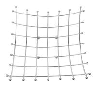 GATHINESS Cesto Frutta in Ferro Color Argento Rete Quadrata, Organizzatore Semplice e Funzionale per Frutta e Snack, per Cucina e Soggiorno