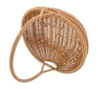 GATHINESS Cesto in Vimini Sintetico per Raccolta Frutta e Fiori, Design Vintage Creativo, Materiale in Rattan Plastico, Versatile per Picnic e Regali Festivi
