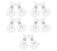 GATHINESS Clip Porta Cartelli in Plastica Trasparente 25 Pezzi Ventosa per Esposizione Prezzi e Messaggi Appesi in Supermercati e Uffici