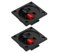 GATHINESS Connettore Terminale Altoparlante a Doppio Livello 2 Pezzi, Morsettiera Quadrata in Abs e Lega di Zinco, Trasmissione Stabile e Connessione Facile per Home Theaters
