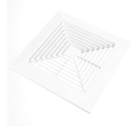 GATHINESS Copertura Quadrata per Ventilazione da Soffitto per Bagno in Abs Bianco Griglia Uniforme, Protezione Ventilatore Robusta e Design Moderno per Aerazione Efficiente