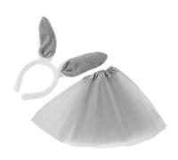 GATHINESS Costume da Coniglietta Bambina Gonna e Cerchietto, Pasqua | Set Cosplay per Bambine, Tessuto in Acetato, Adatto a Mascherata e Festa