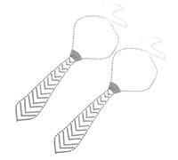GATHINESS Cravatta a Forma di Freccia con Strass Scintillanti in Lega di Rame, Accessorio Moda Unisex per Matrimonio e Costume, Confezione da 2 Pezzi Argento
