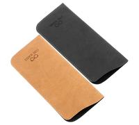 GATHINESS Custodia per Occhiali in Pu Morbida 2 Pezzi Tasca Grande e Fodera Interna Soffice, Borsa Portatile Elegante per Studenti e Viaggi Vari