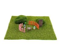 GATHINESS Decorazione Micro Paesaggio Castello Mini e Albero Finto Verde | Set Decorativo in Resina, Effetto Realistico, Leggero, per Casa, Giardino, Corridoio e Scale Colore Casuale