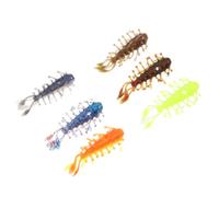 GATHINESS Esca Artificiale Morbida a Forma di Crostaceo 6 Pezzi | Tpe Morbido, Effetto Luminoso sulla Superficie, per Acque Basse e Lieve, Uso in Mare