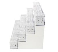 GATHINESS Espositore Organizer Multifunzione per Penne a 4 Livelli in Pet Trasparente 192 Scomparti per Pennelli e Pennarelli, per Casa e Studio D'arte