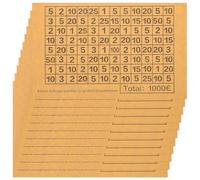 GATHINESS Etichette Adesive per Salvadanaio 20 Fogli Numerati per Risparmio e Sfida di Risparmio, Adatti a Ragazzo Ragazza per Apprendere Valore del Denaro