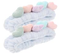 GATHINESS Fascia Viso A Cuore In Tessuto Blu Con Elastico Comodo Per Donna Durante Il