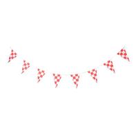 GATHINESS Festone Bandierine da Corsa 20 Bandiere a Scacchi Poliestere, Lunghezza Circa 7m, per Decorazioni Weekend e Feste di Halloween