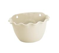 GATHINESS Fioriera da Appendere a Parete in Resina Pp Beige Semicircolare Stile Onda Elegante per Uso Interno ed Esterno come Contenitore da Giardino e Portavasi