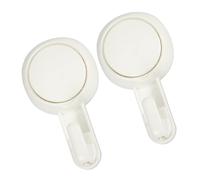 GATHINESS Ganci a Ventosa per Doccia 2 Pezzi, Ganci per Asciugamani da Parete senza Foratura in Plastica Trasparente, Supporto Riutilizzabile per Bagno e Cucina, Fissaggio su Vetro,
