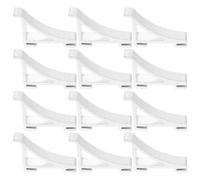 GATHINESS Ganci in Alluminio Argento per Supporto Mensole Freezer e Congelatore, 12 Pezzi Facili da Installare Struttura Semplice e Robusta