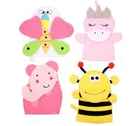 GATHINESS Guanti da Bagno Cartoon per Ragazzo Ragazza 4 Pezzi Design Unico, Cotone Composito, Texture Morbida per Doccia e Bagno, per Rimuovere Grasso Stili multipli