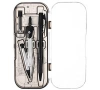 GATHINESS Kit Compasso Geometria Professionale in Metallo e Plastica Righello Portatile, Multi-funzione, per Scuola e Ingegneria Civile