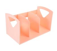 GATHINESS Libreria Portatile per Scrivania Tre Ripiani in Plastica Khaki, Design Pratico e Creativo Ampia Capacità, per Home Office e Studio
