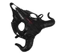 GATHINESS Maschera Teschio di Caprone 3d, Maschera di Carnevale e Halloween | Plastica Nera, Design a Corna di Pecora, per Cosplay, Foto e Feste in Maschera