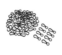 GATHINESS Moschettone e capacità di Carico Elevata Piccolo a Forma di 8 50 Pezzi in Plastica Pom Nero Superficie Antiscivolo per Campeggio e Zaini Trekking